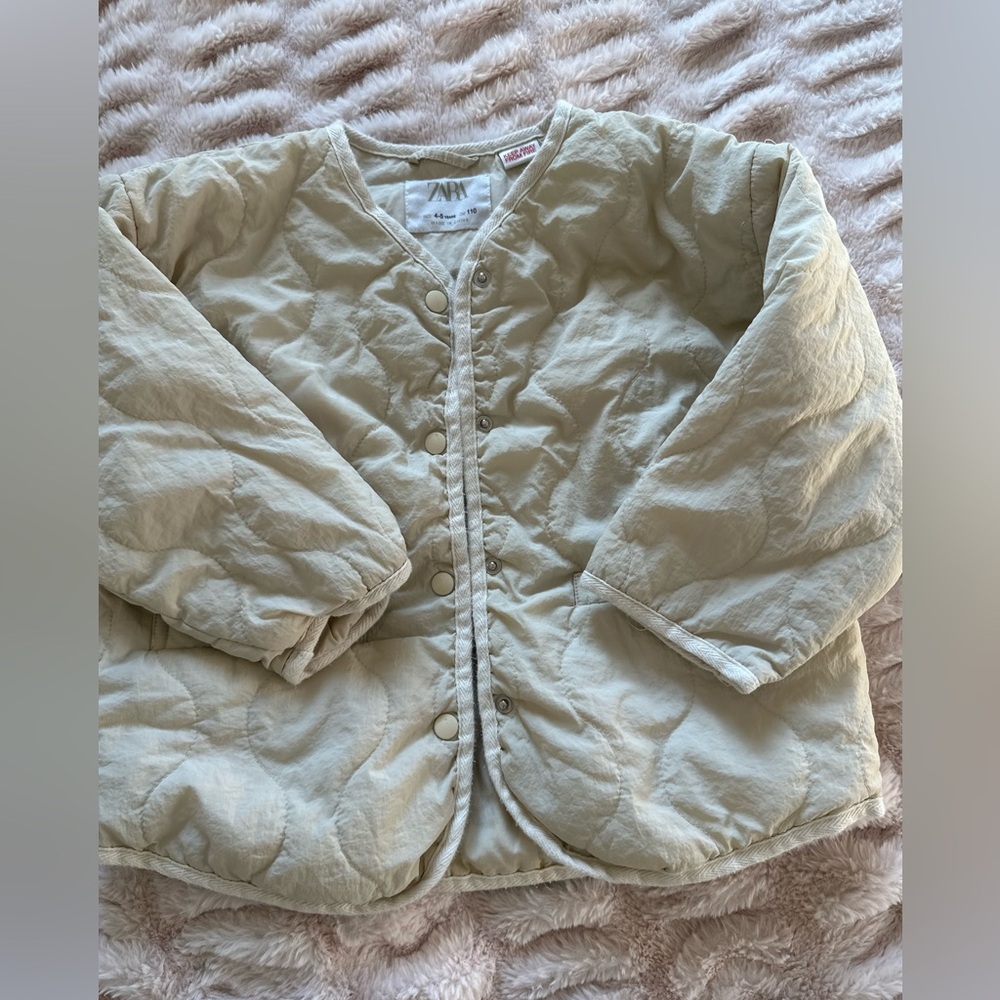 Zara cream quilted puffer jacket - Picture 6 of 7
